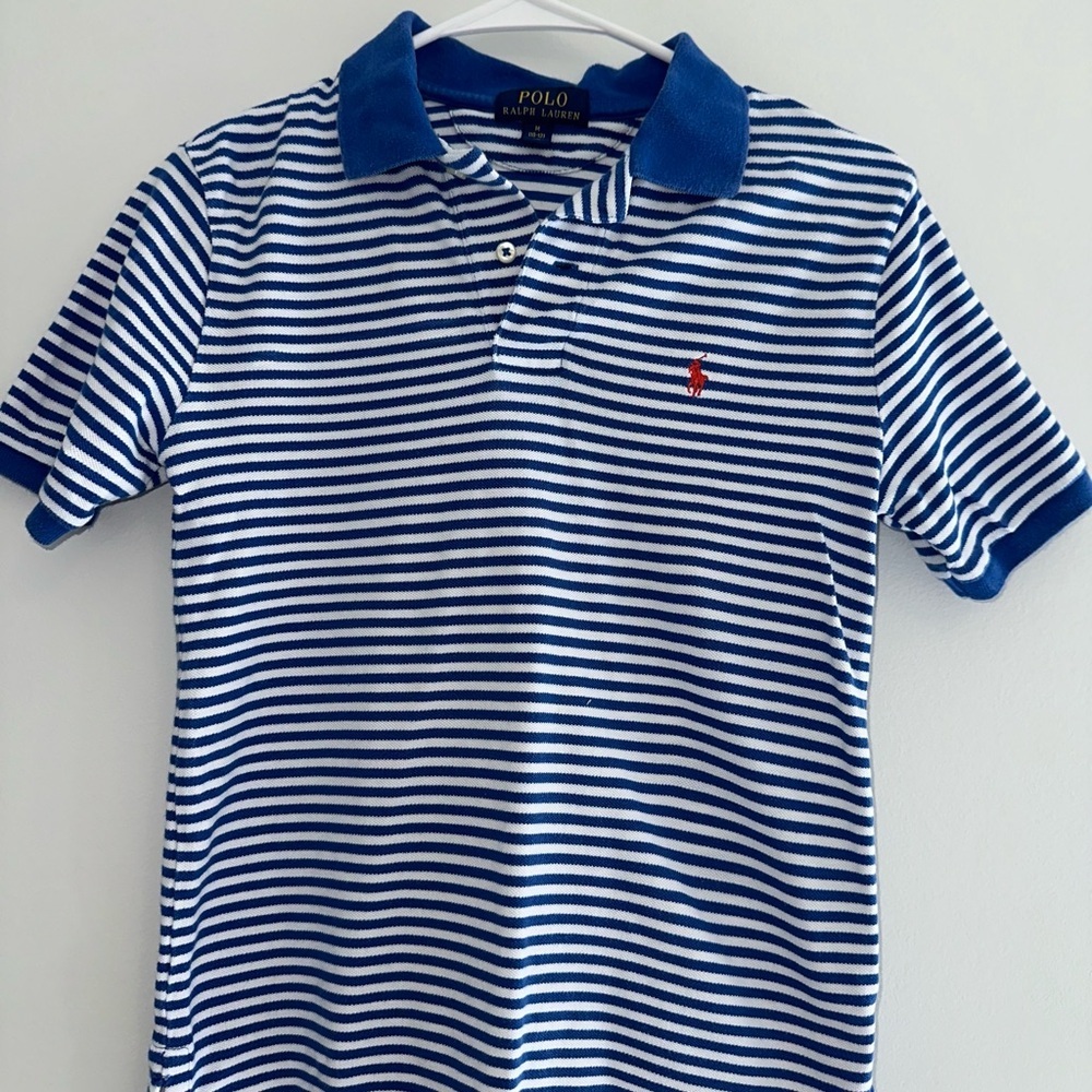 Polo by Ralph Lauren Kids Navy and White Striped Polo